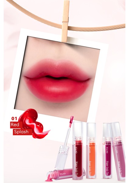 Ultra Kalıcı, Canlı Renk Sunan Hafif Yapılı Tint Clıo Water Soda Tint (01 Red Splash) fiyatları