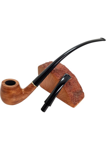 26 cm Uzun ve Kısa Saplı Ahşap Okuma Piposu pt74