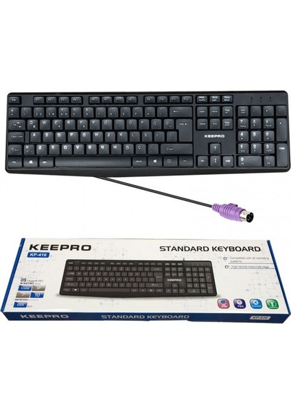 Ps2 Yuvarlak Girişli Standart Kablolu Klavye Eski Tip Ps-2 Girişli Klavye fiyatları