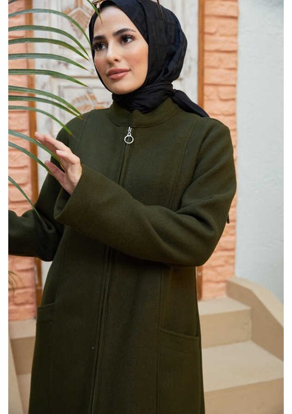 6577-KAŞE Pardesü Haki