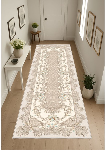 Krem Dijital Baskı Salon Halısı Kaymaz Tabanlı Yıkanabilir Halı Yolluk fiyatları