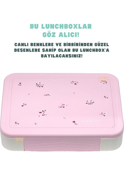 Bento 1330ML Lunchbox Yeni Koleksiyon Tek Katlı 5 Bölmeli Pp Plastik Çocuk Sefer Tası Yemek Kutusu fırsatları