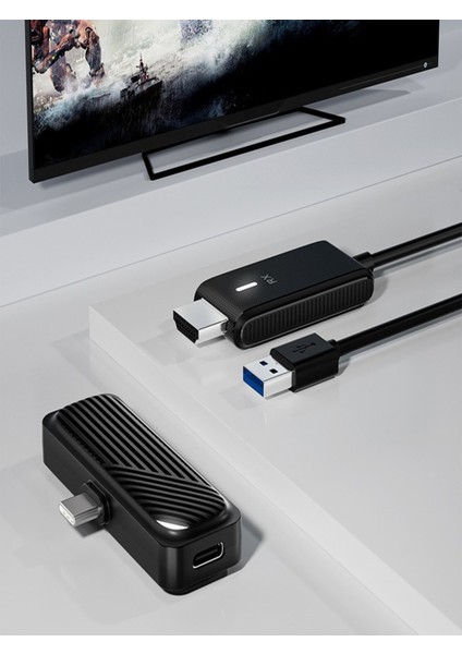 Kablosuz HDMI Ekran Yansıtıcı Seti 1080P Hd Görüntü Tak-Çalıştır Telefon, Pc, Tv, Projeksiyon Uyumlu fırsatları