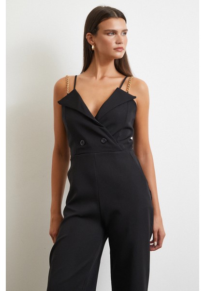 Zincir Detaylı Tulum Siyah fiyatları