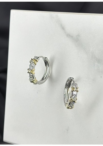 Çift Renk Xoxo Marka Model Halka Çelik Küpe fiyatları