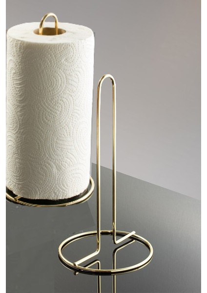 Altın Kaplama Çelik Metal Havluluk Dik Peçetelik, Şık ve Modern Tasarım