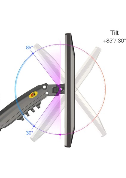 NB H100 17-32inch 2026 Versiyon Amortisörlü 2-9kg Profosyonel Monitör Standı modelleri