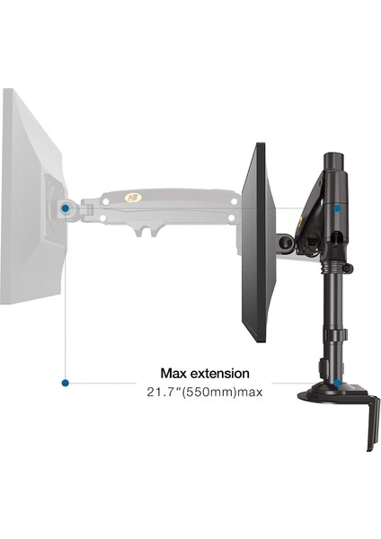 NB H100 17-32inch 2026 Versiyon Amortisörlü 2-9kg Profosyonel Monitör Standı