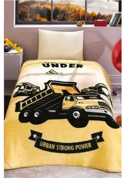 Prime Tek Kişilik Battaniye (155X215)-CONSTRACTION Sarı