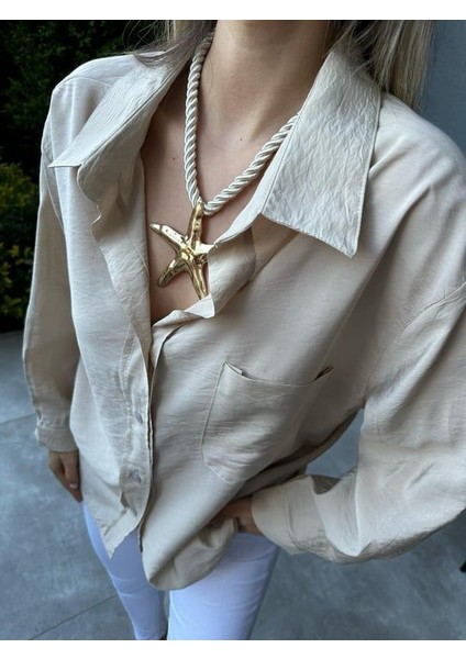 Cepli Oversize Ayrobin Gömlek