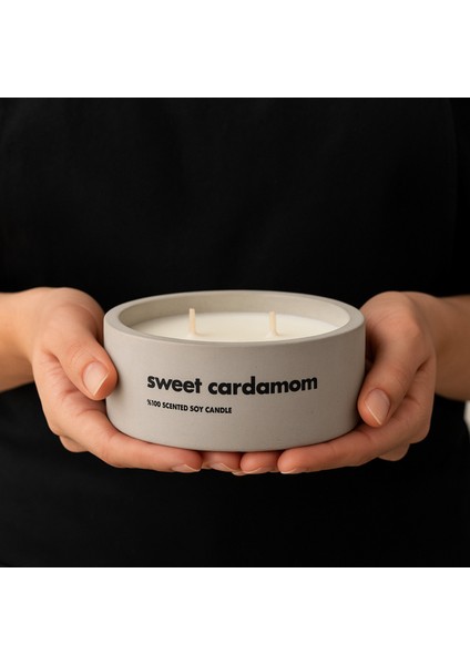 Dekoratif El Yapımı Yatay Mum : Çift Fitilli : Kokulu Soya Mum : Sweet Cardamom fiyatları