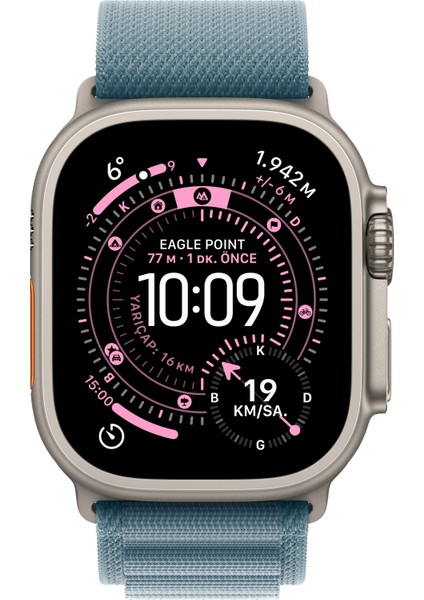 Watch Ultra 3 Gps + Cellular, 49 mm Natürel Titanyum Kasa ve Açık Mavi Alpine Loop - Küçük Boy fiyatları