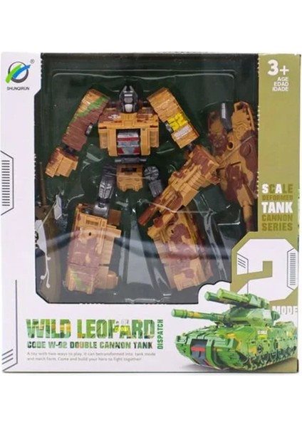 Savaş Tankına Dönüşen Kahverengi Robot