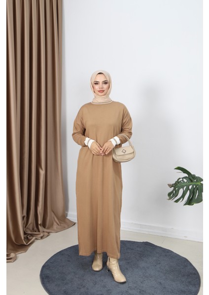 Sim Detaylı Merserize Elbise