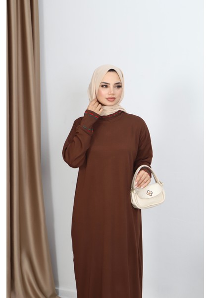 Şeritli Çift Renk Merserize Elbise fırsatları