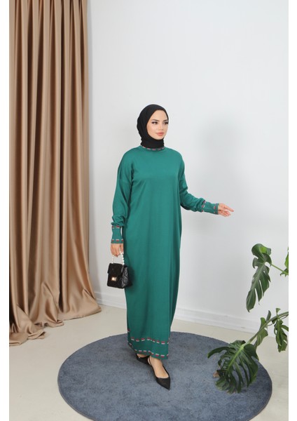 Şeritli Çift Renk Merserize Elbise fiyatları