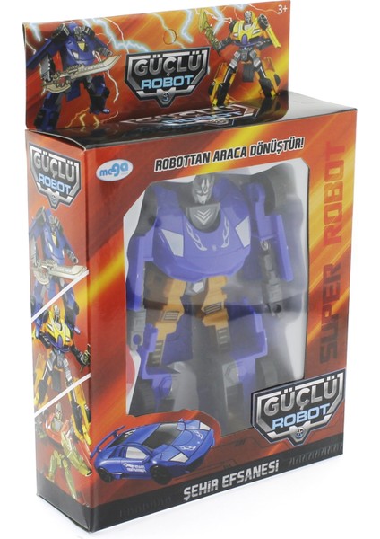 Araca Dönüşen Mavi Güçlü Robot