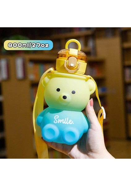 Smile Ayıcık Su Matarası Su Şişesi Suluk Bpa Içermez Suluk 800ML (Sticker Hediyeli) fiyatları