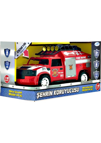 Sürtmeli Sesli Işıklı Itfaiye Aracı