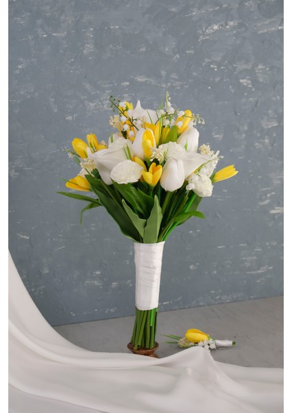 Islak Lale Gala Sarı Beyaz Gelin Çiçeği fiyatları