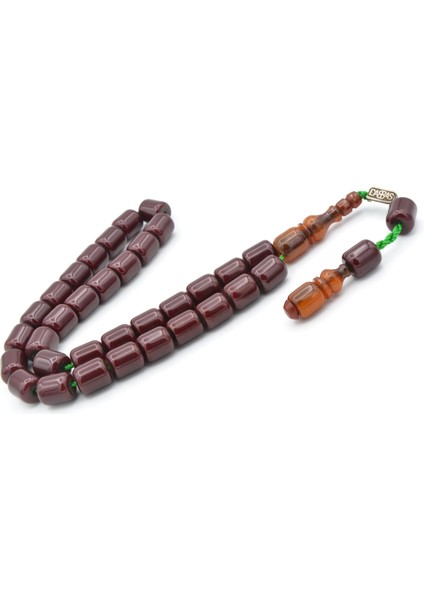 Dabbas Imzalı Kapsül Kesim Bordo Sıkma Kehribar Tesbih 002 fiyatları