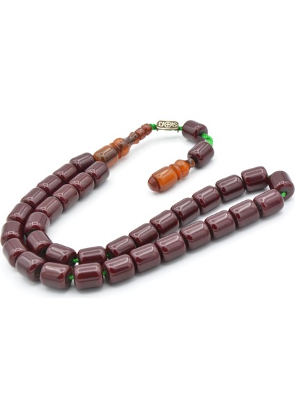 Dabbas Imzalı Kapsül Kesim Bordo Sıkma Kehribar Tesbih 002 modelleri