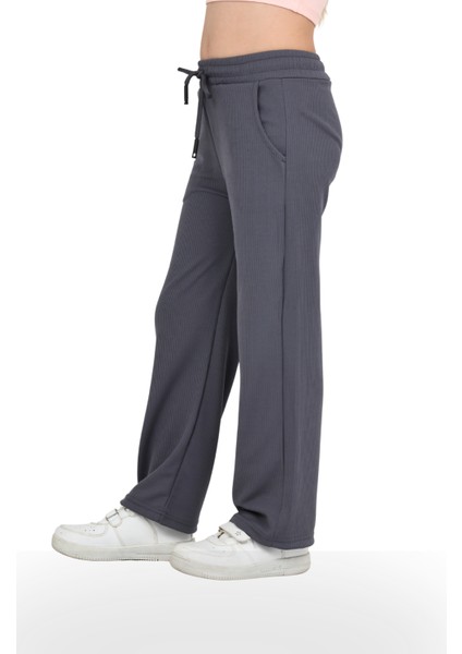 Kız Çocuk Beli Lastikli Kordonlu Geniş Bol Paça Palazzo Burgu Okul Pantolon fırsatları