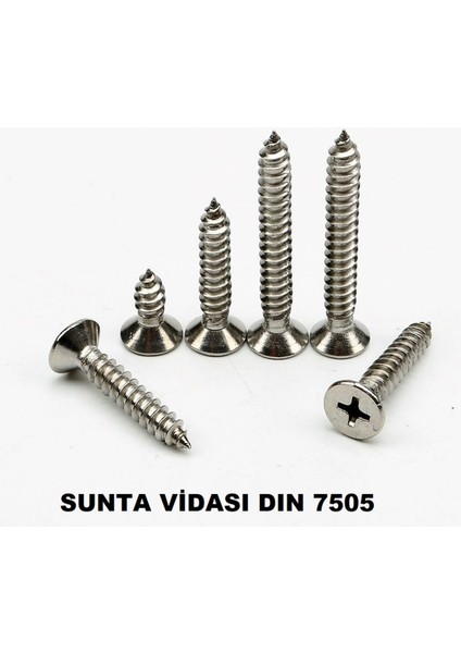 Ağaç ve Sunta Vidası 4,0X18 mm Yhb Sunta Vidası 4X18 mm 100 Adet modelleri