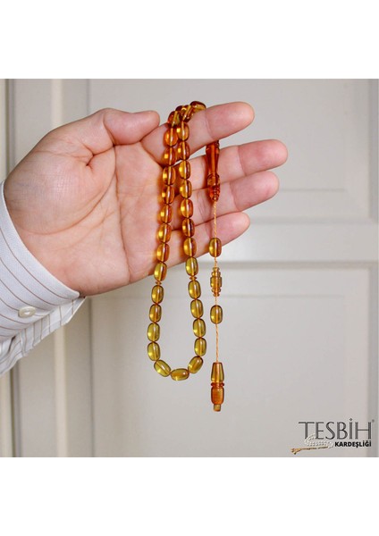 Fıçı Model Osmanlı Sistemli Zar Kehribar Tesbih TSB0233