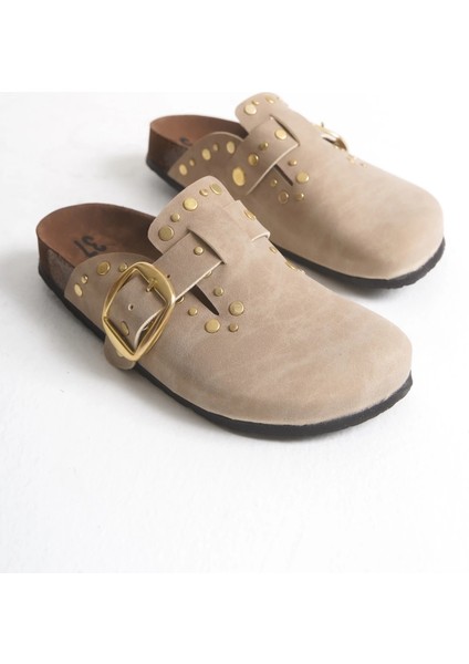 Kadın Mantar Taban Kışlık Önü Kapalı Sabo Günlük Rahat Bej Troklu Ev Terliği 1 Beden Büyük Tercih Ediniz. fiyatları