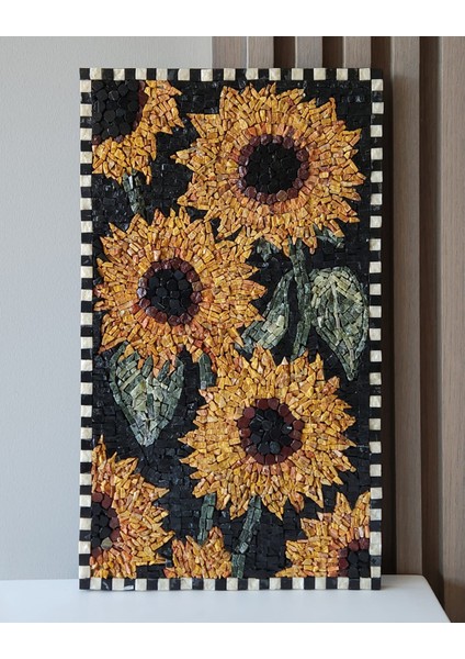 Ayçiçeği Mozaik Taş Tablo