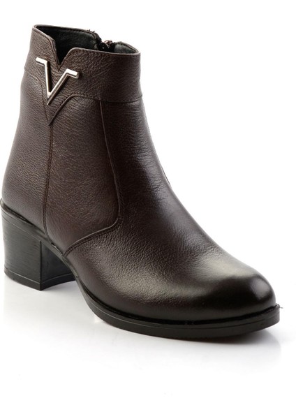 Kahve Hakiki Deri Kadın Bot & Bootie K02286701303 fiyatları