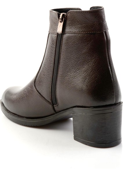 Kahve Hakiki Deri Kadın Bot & Bootie K02286701303 modelleri