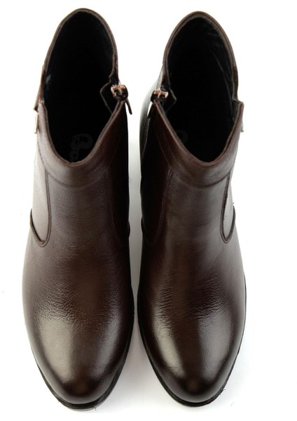 Kahve Hakiki Deri Kadın Bot & Bootie K02286701303 fırsatları