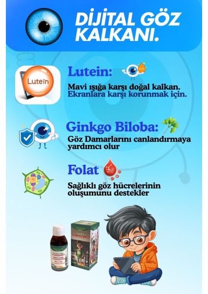 Focus Eye Kids Şurup ( Sitikolin, Lutein , Beta Glukan) modelleri