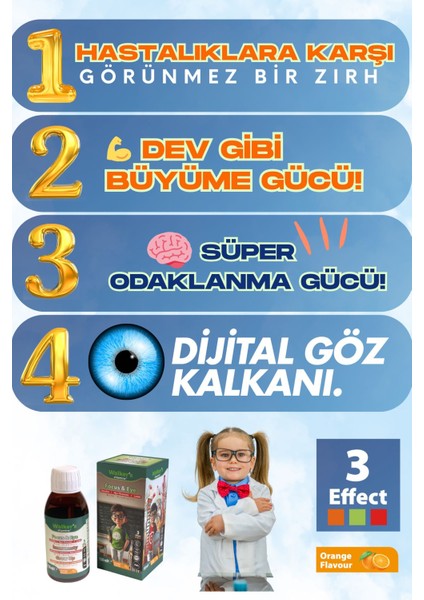 Focus Eye Kids Şurup ( Sitikolin, Lutein , Beta Glukan)