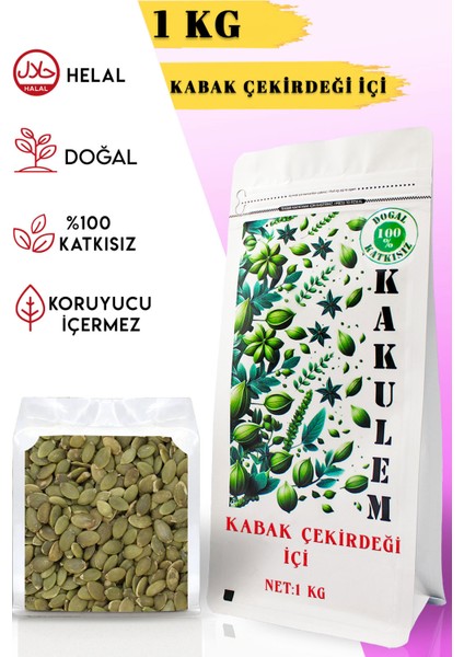 Sertifikalı Katkısız Çiğ Kabak Çekirdeği Içi 1 kg