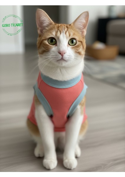 Şeker Pembe Renkli Kedi ve Köpek Kıyafeti Elbisesi Sarı Kedi Baskılı fiyatları