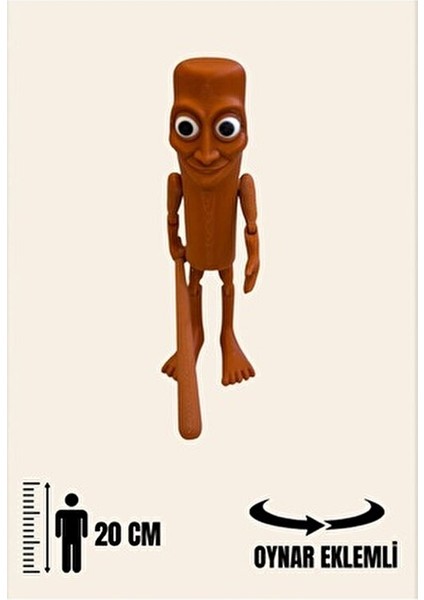Tung Tung Tung Sahur Brainrot Eklemli-Mega Boy 20CM Figür modelleri