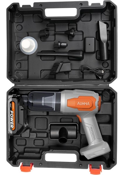 Ahv-17 Kablosu Şarjlı Süpürge 18.v 120W 7500MAH 20KPA/VAKUM 8 Parça Aksesuar