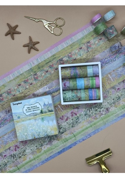 Vintage Doğa Temalı 20’li Washibant Set The Silence In The Painting Serisi (20*2m) Masking Tape/desenli Bant fiyatları