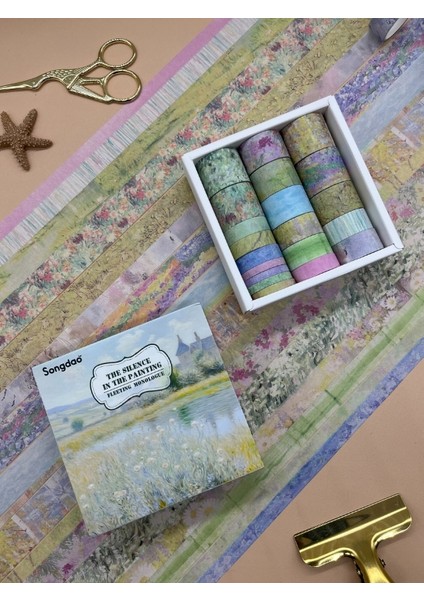 Vintage Doğa Temalı 20’li Washibant Set The Silence In The Painting Serisi (20*2m) Masking Tape/desenli Bant indirimleri