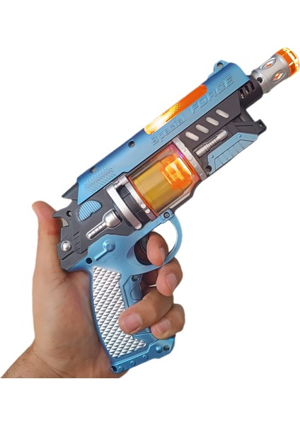 Oyuncak Tabanca -Pilli-Işıklı-Sesli-Hareketli Uzay Tabancası Blaster Kaliteli
