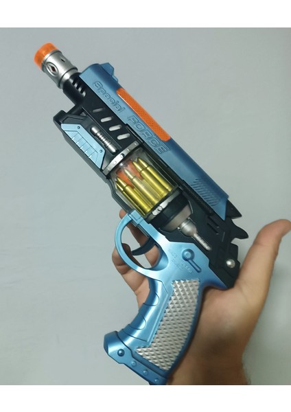 Oyuncak Tabanca -Pilli-Işıklı-Sesli-Hareketli Uzay Tabancası Blaster Kaliteli modelleri