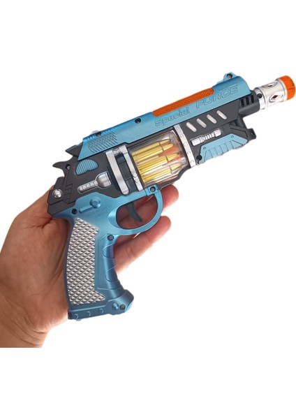 Oyuncak Tabanca -Pilli-Işıklı-Sesli-Hareketli Uzay Tabancası Blaster Kaliteli fırsatları