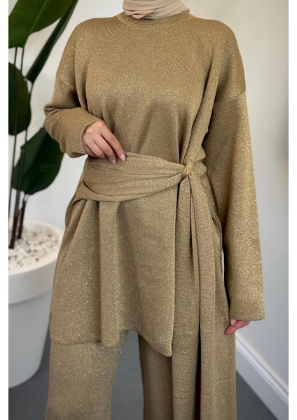 Brillante Yandan Pelerinli Takım Gold modelleri