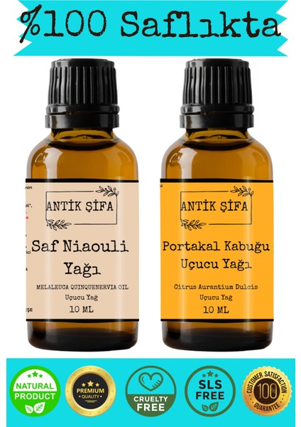 %100 Saf Nioli Yağı ve Portakal Uçucu Yağ Seti - (10 ml + 10ML