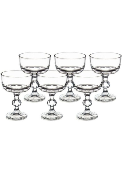 6'lı Crystalita Magnolia Kase, 250 Ml, Tatlı ve Dondurma Için Şık Tasarım