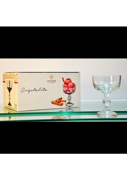 6'lı Crystalita Magnolia Kase, 250 Ml, Tatlı ve Dondurma Için Şık Tasarım fiyatları
