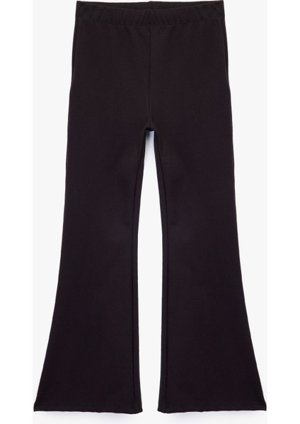 Beli Lastikli Basic Ispanyol Paça Pantolon